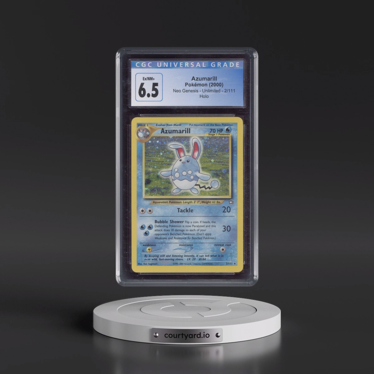 2000 Neo Genesis #2/111 Azumarill - Holo (CGC 6.5 EX-NM+)