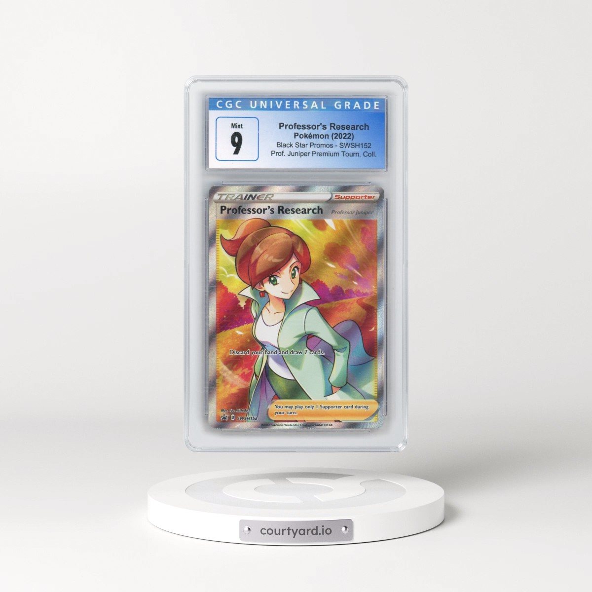 2017 Black Star Promos - Sword & Shield #SWSH152 Professor's Research - Professor Juniper Premium Tournament Collection (CGC 9 MINT)