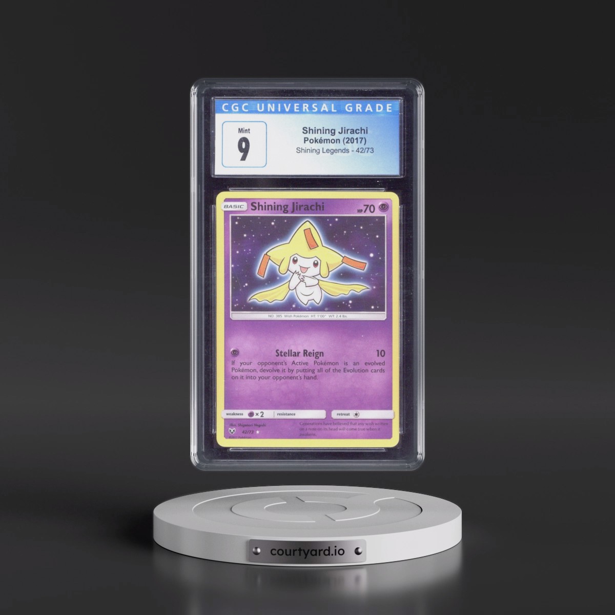 2017 Shining Legends #42/73 Shining Jirachi - Holo (CGC 9 MINT)