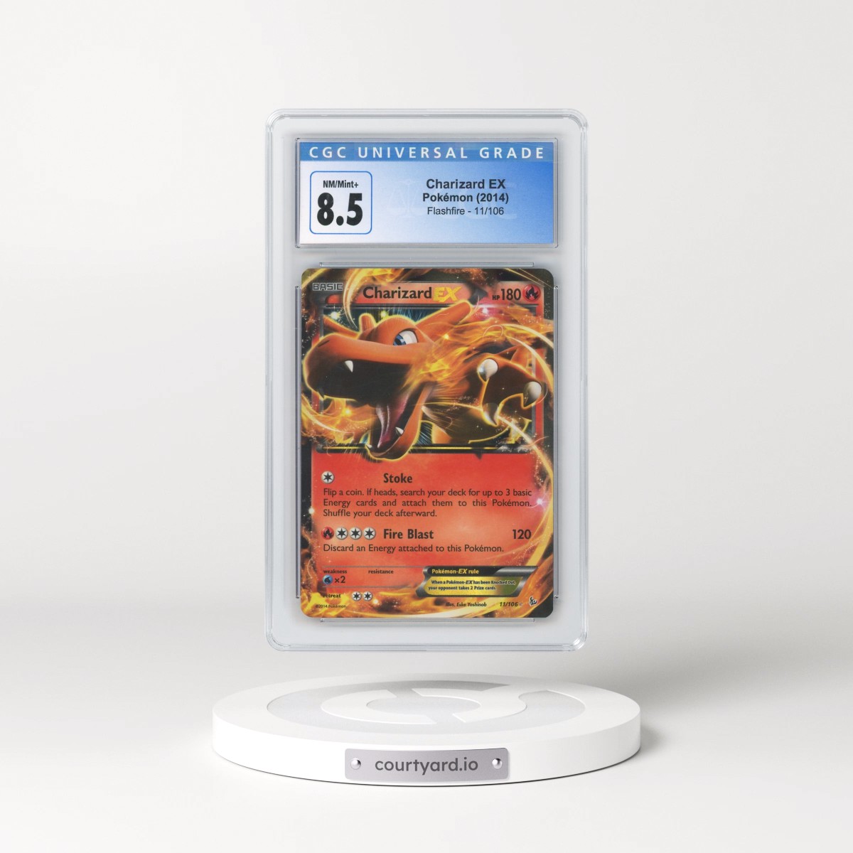 2014 Flashfire #11/106 Charizard EX - Holo (CGC 8.5 NM-MT+)