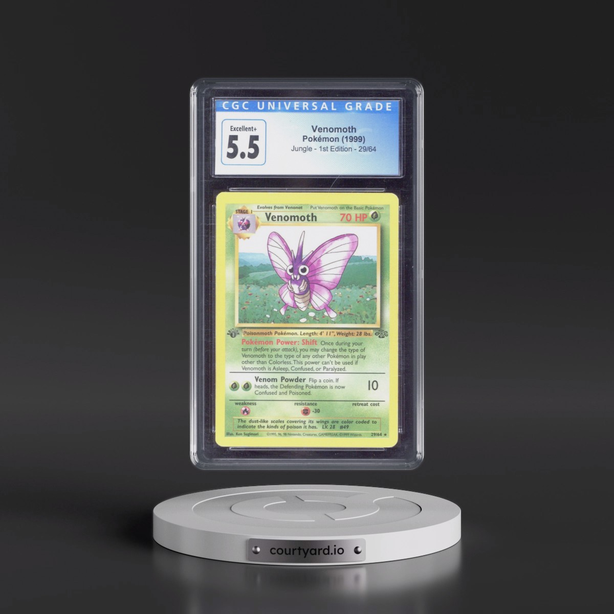 1999 Jungle #29/64 Venomoth - 1st Edition 1st Edition (CGC 5.5 EX+)