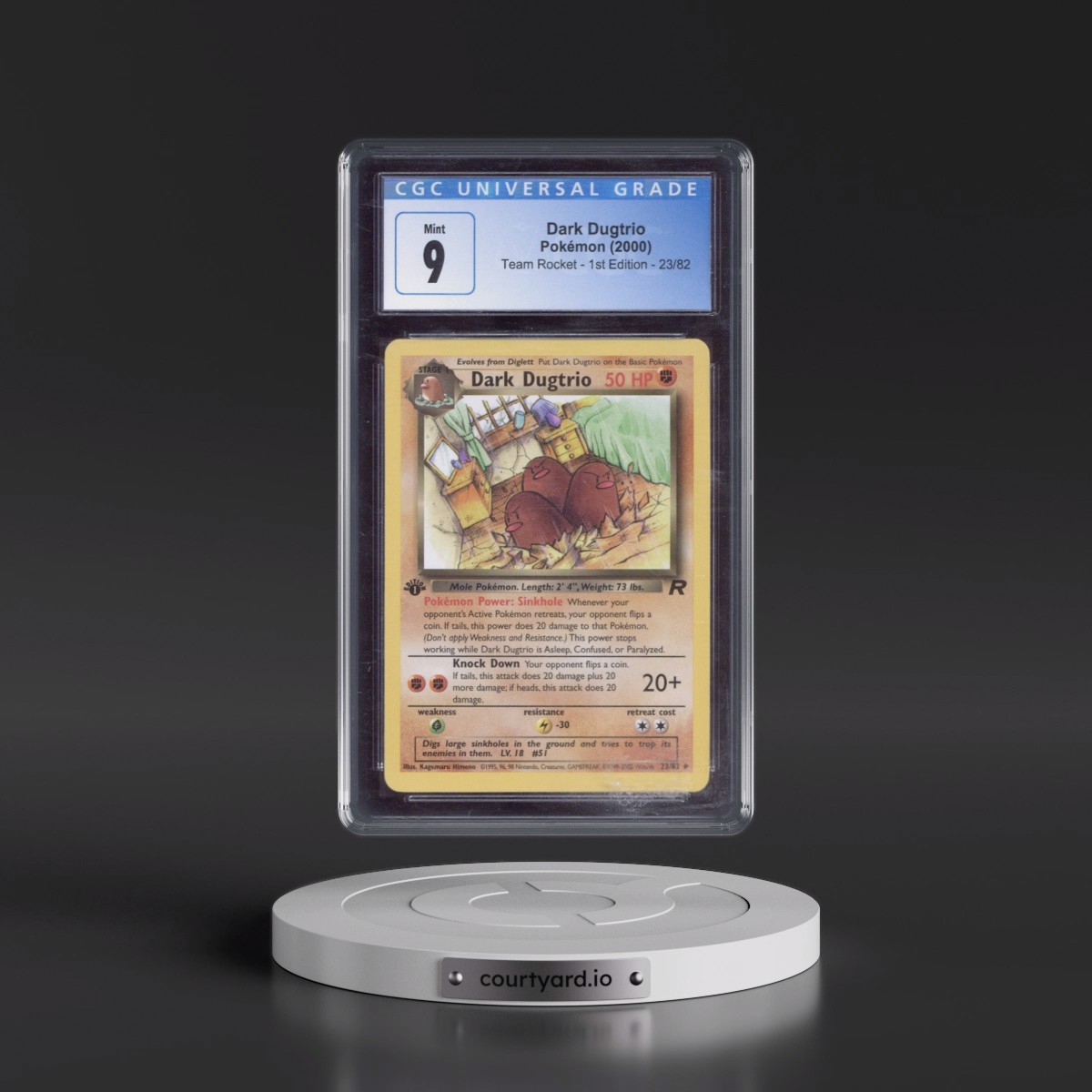 2000 Team Rocket #23/82 Dark Dugtrio - 1st Edition 1st Edition (CGC 9 MINT)