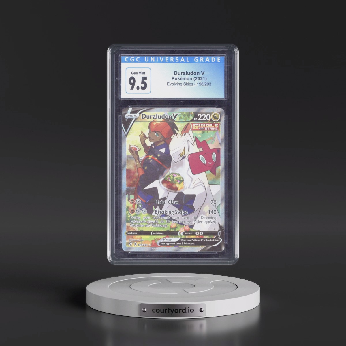 2021 Evolving Skies #198/203 Duraludon V - Ultra Rare Holo (CGC 10 GEM MINT)