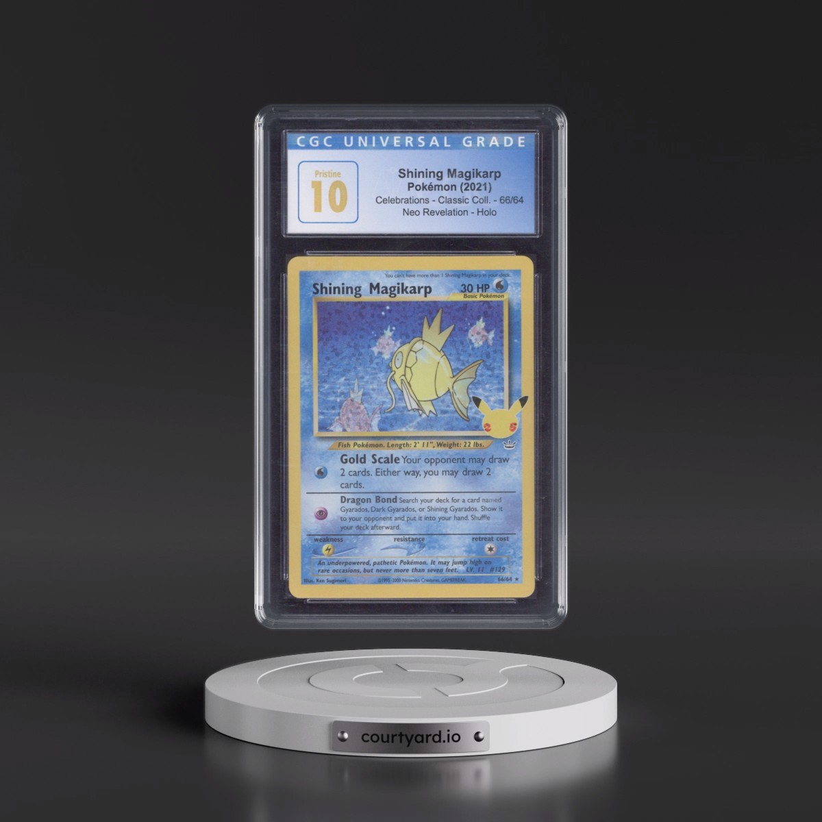 2021 Celebrations - Classic Collection #66/64 Shining Magikarp - Neo Revelation Holo (CGC 10 PRISTINE)