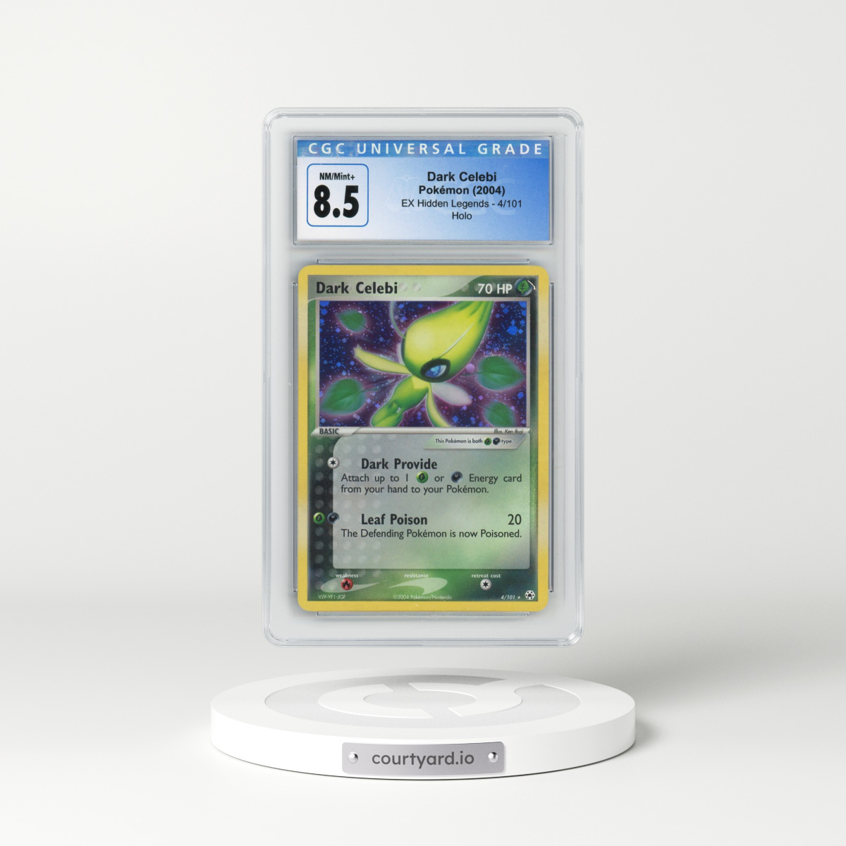 2004 EX Hidden Legends #4/101 Dark Celebi - Holo (CGC 8.5 NM-MT+)