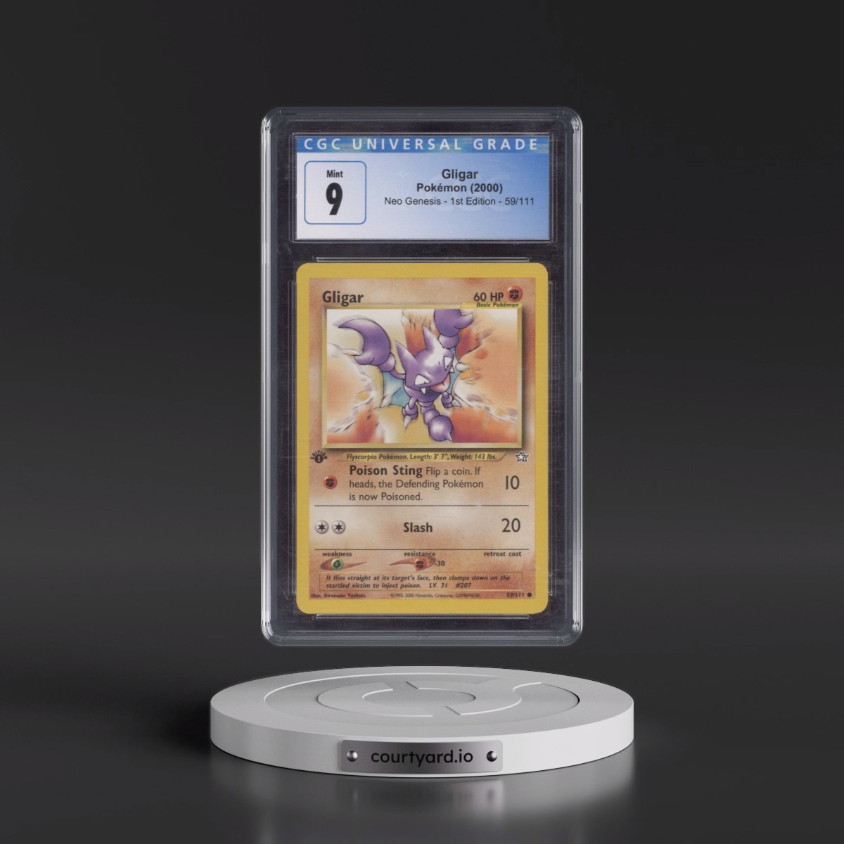 2000 Neo Genesis #59/111 Gligar - 1st Edition (CGC 9 MINT)