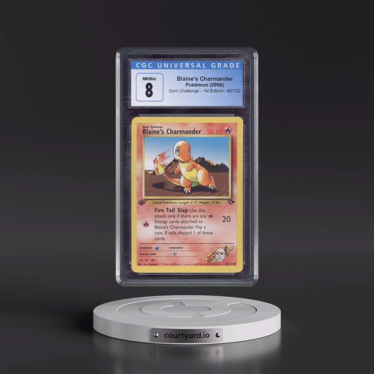 2000 Gym Challenge #60/132 Blaine's Charmander - 1st Edition 1st Edition (CGC 8 NM-MT)