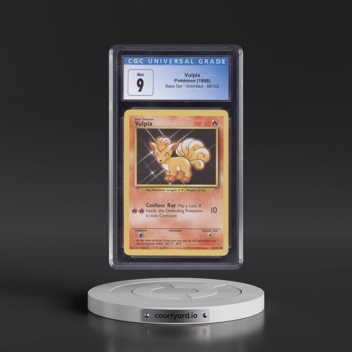 1999 Base Set #68/102 Vulpix (CGC 9 MINT)
