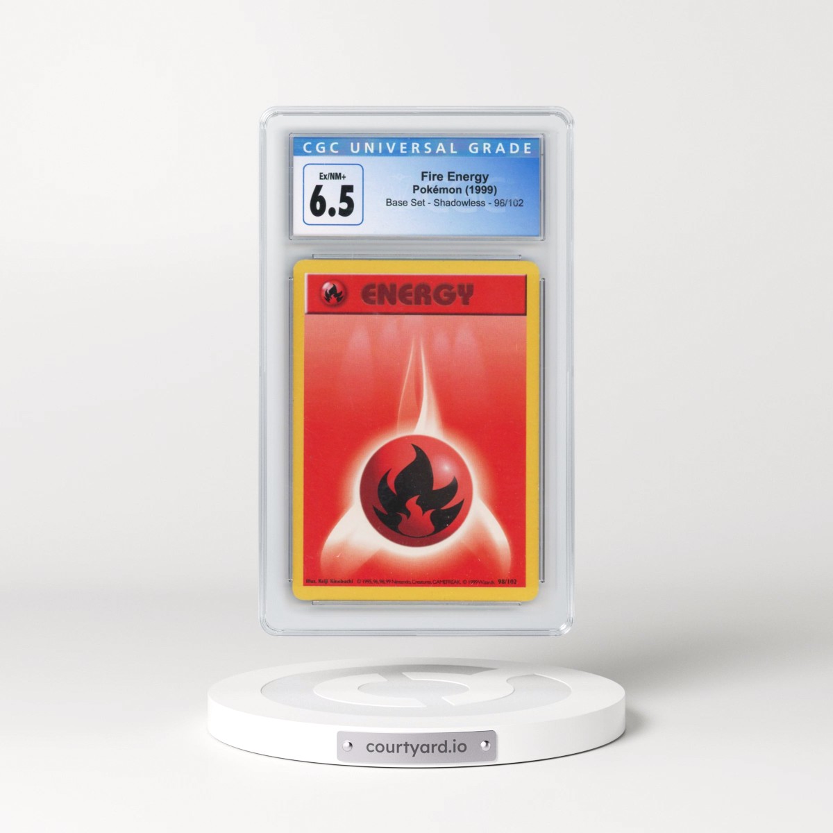 1999 Base Set #98/102 Fire Energy - Shadowless Shadowless (CGC 6.5 EX-NM+)