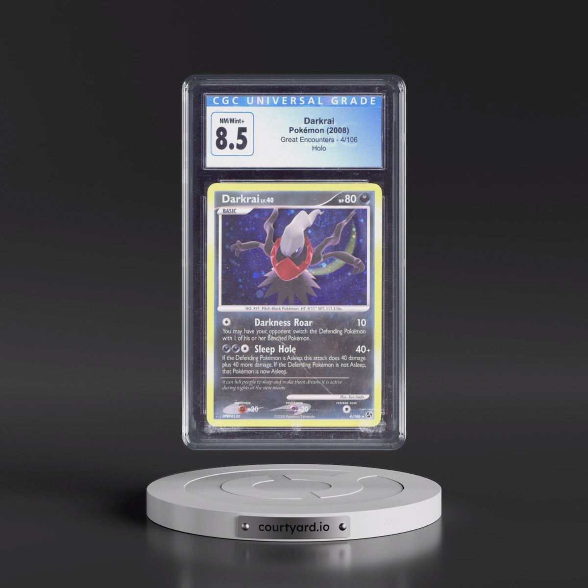 2008 Great Encounters #4/106 Darkrai - Holo (CGC 8.5 NM-MT+)