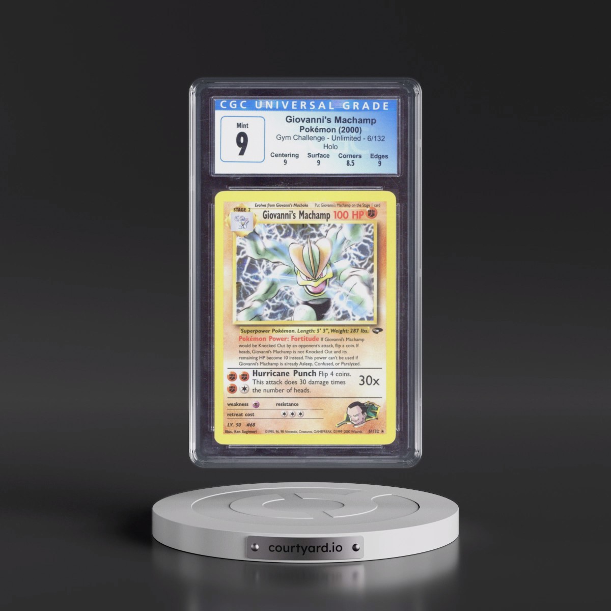 2000 Gym Challenge #6/132 Giovanni's Machamp - Holo (CGC 9 MINT)