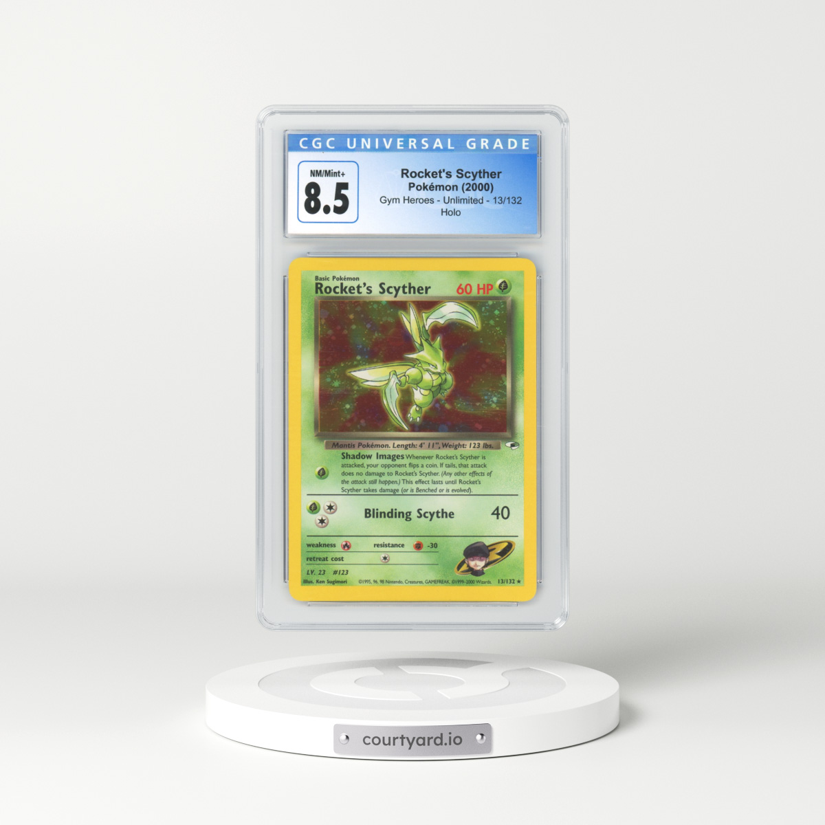 2000 Gym Heroes #13 Rocket's Scyther - Holo (CGC 8.5 NM-MT+)