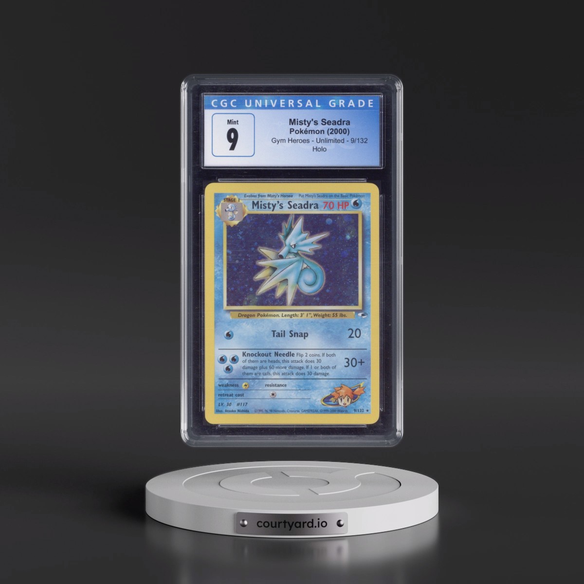 2000 Gym Heroes #9/132 Misty's Seadra - Holo (CGC 9 MINT)