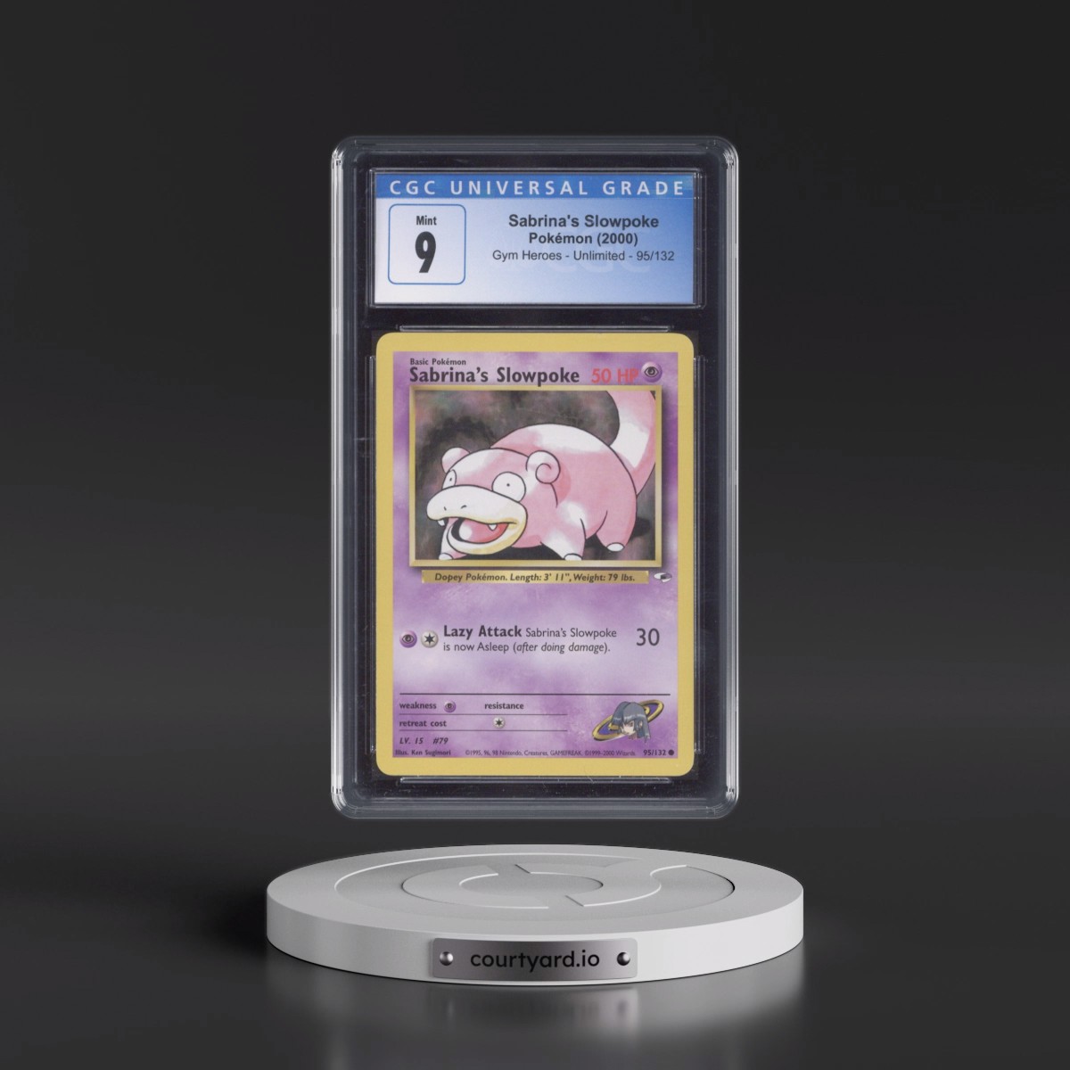 2000 Gym Heroes #95/132 Sabrina's Slowpoke (CGC 9 MINT)