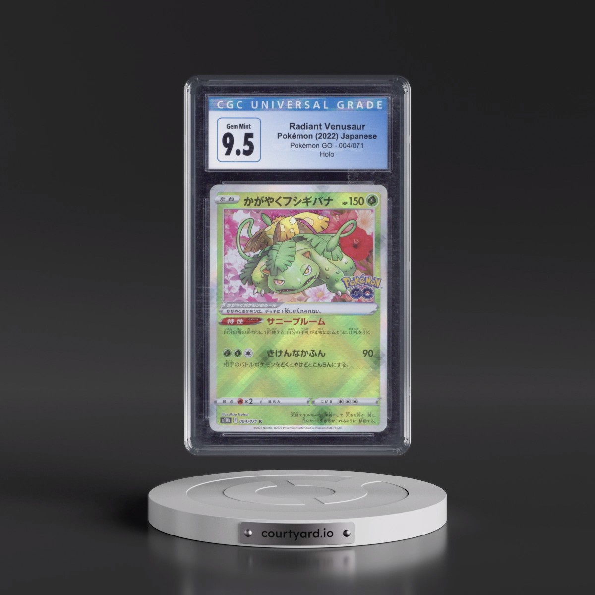 2022 Pokémon GO #004/071 Radiant Venusaur - Holo (CGC 10 GEM MINT)