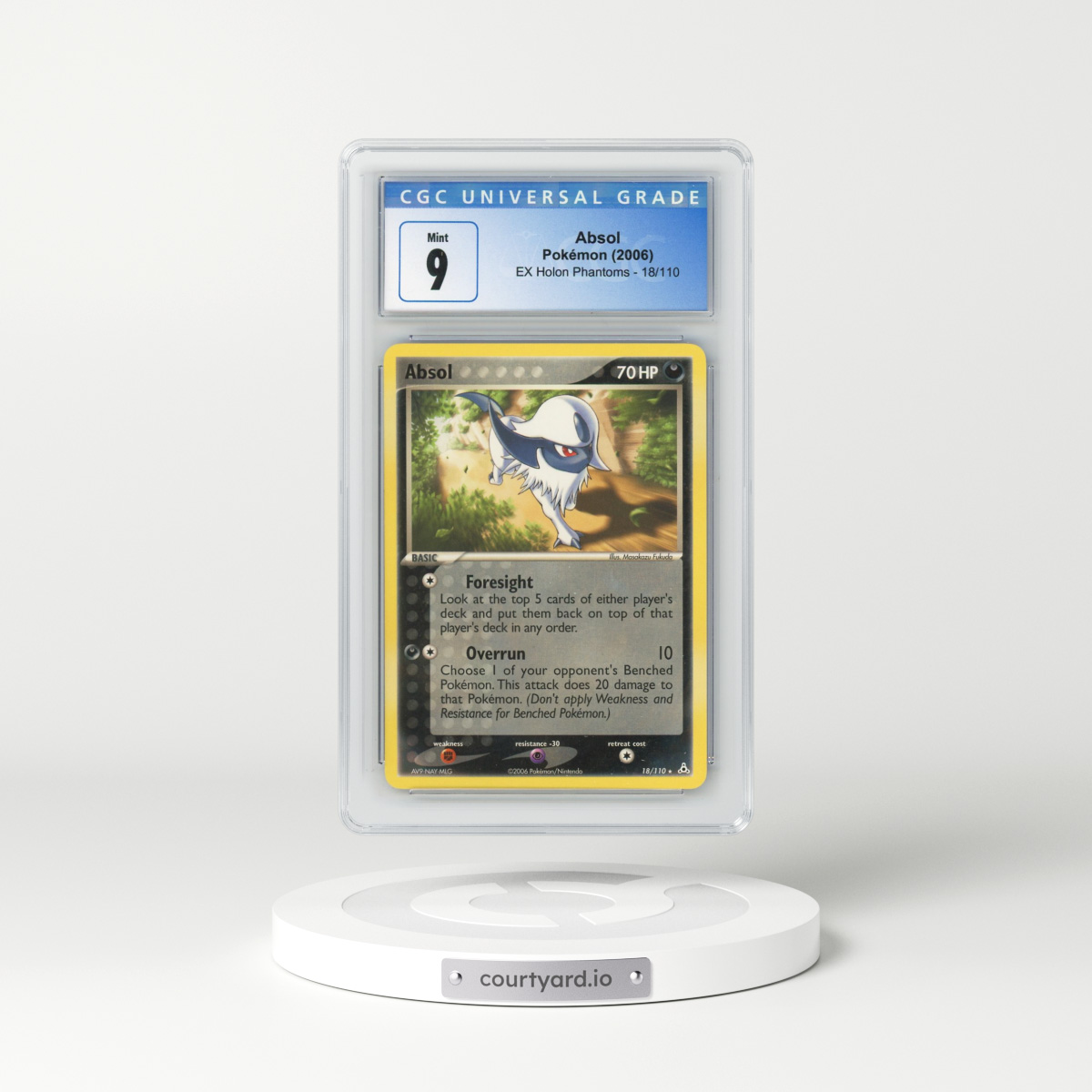 2006 EX Holon Phantoms #18/110 Absol (CGC 9 MINT)