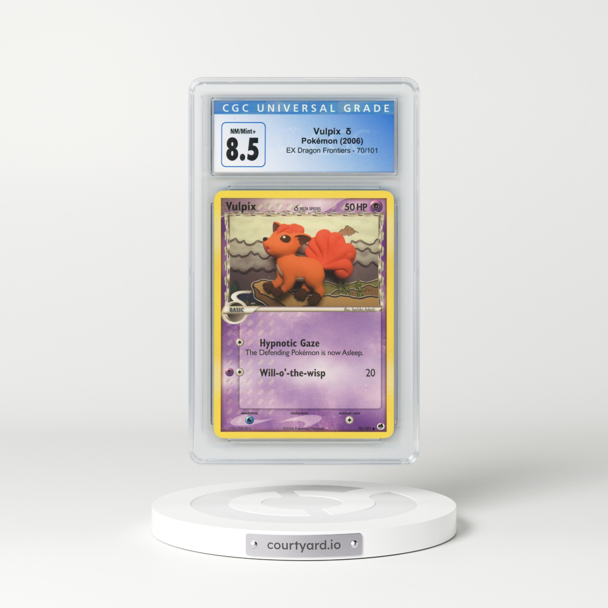 2006 EX Dragon Frontiers #70/101 Vulpix δ (CGC 8.5 NM-MT+)