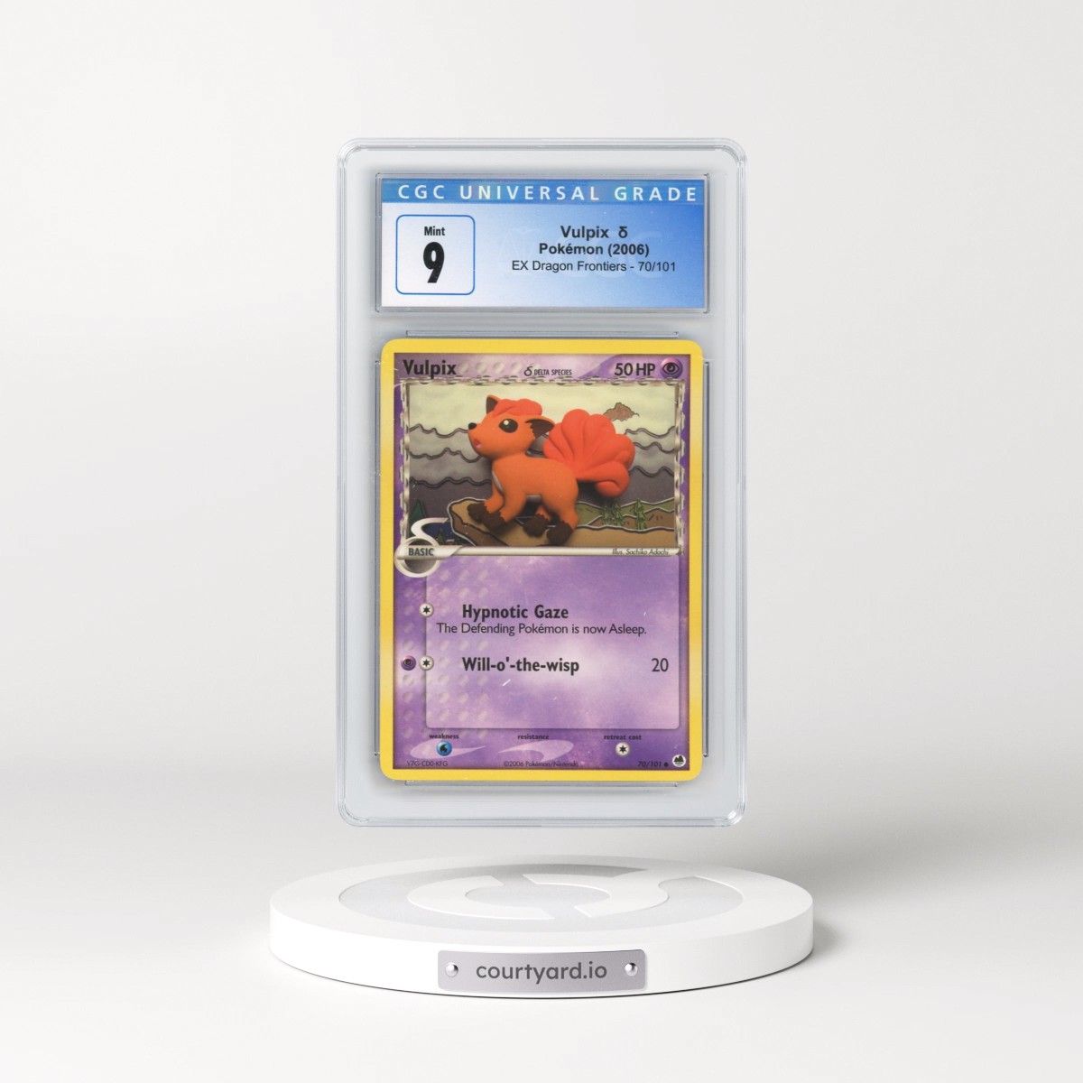 2006 EX Dragon Frontiers #70/101 Vulpix δ (CGC 9 MINT)