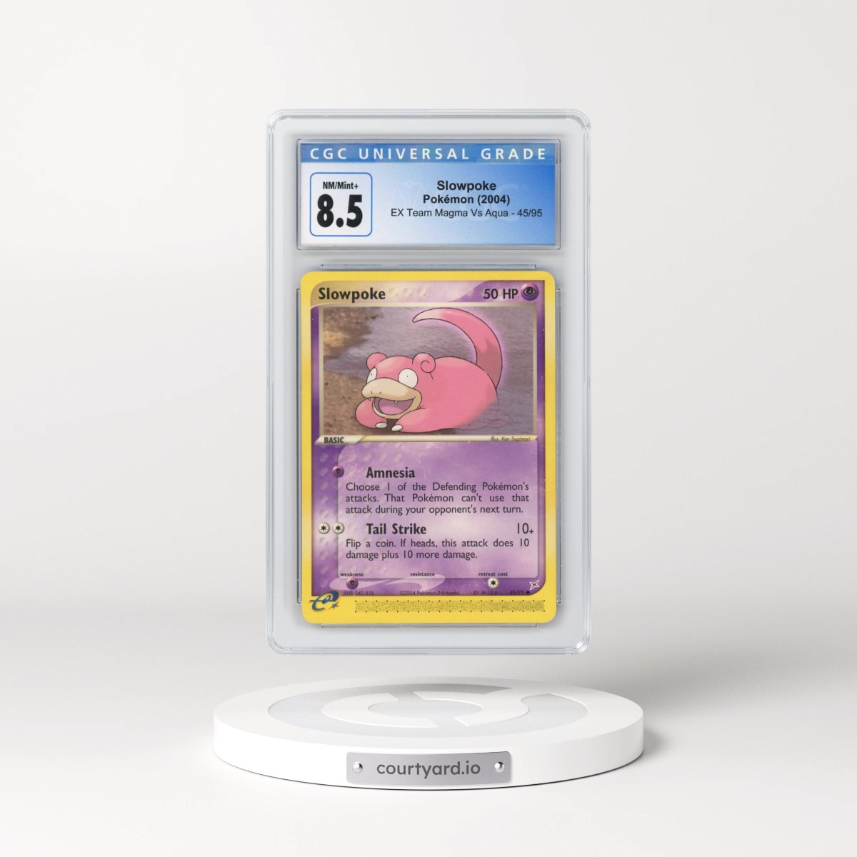 2004 EX Team Magma Vs Team Aqua #45/95 Slowpoke (CGC 8.5 NM-MT+)