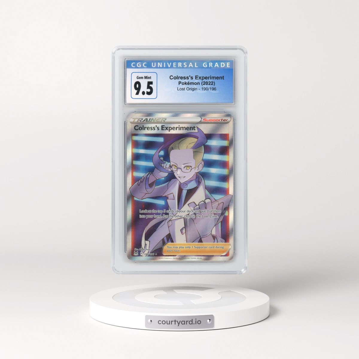 2022 Lost Origin #190/196 Colress's Experiment - Ultra Rare Holo (CGC 10 GEM MINT)