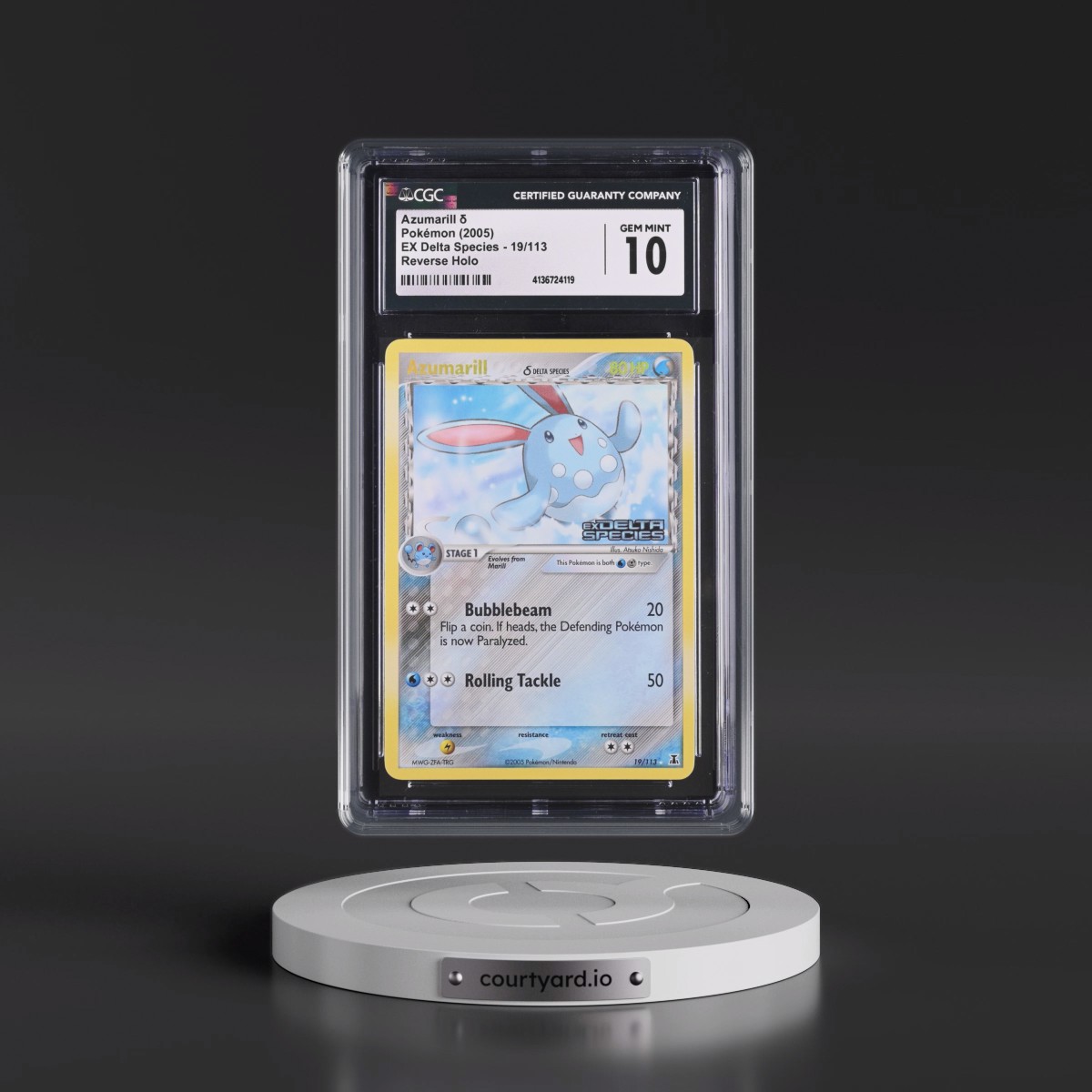 2005 EX Delta Species #19/113 Azumarill δ - Reverse Holo (CGC 10 GEM MINT)