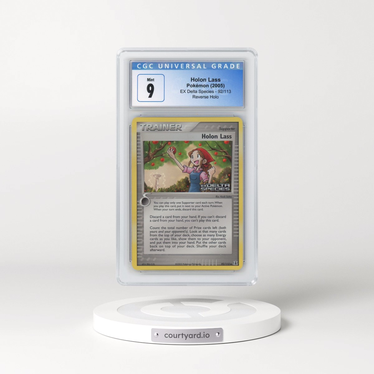 2005 EX Delta Species #92/113 Holon Lass - Reverse Holo (CGC 9 MINT)