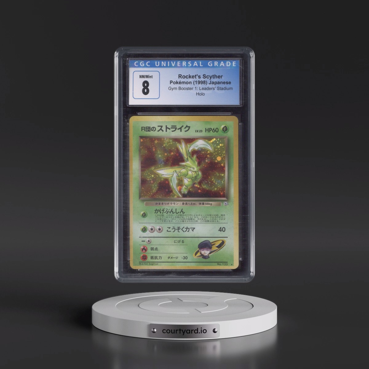1998 Gym Booster 1: Leaders' Stadium Rocket's Scyther - Holo CGC 8