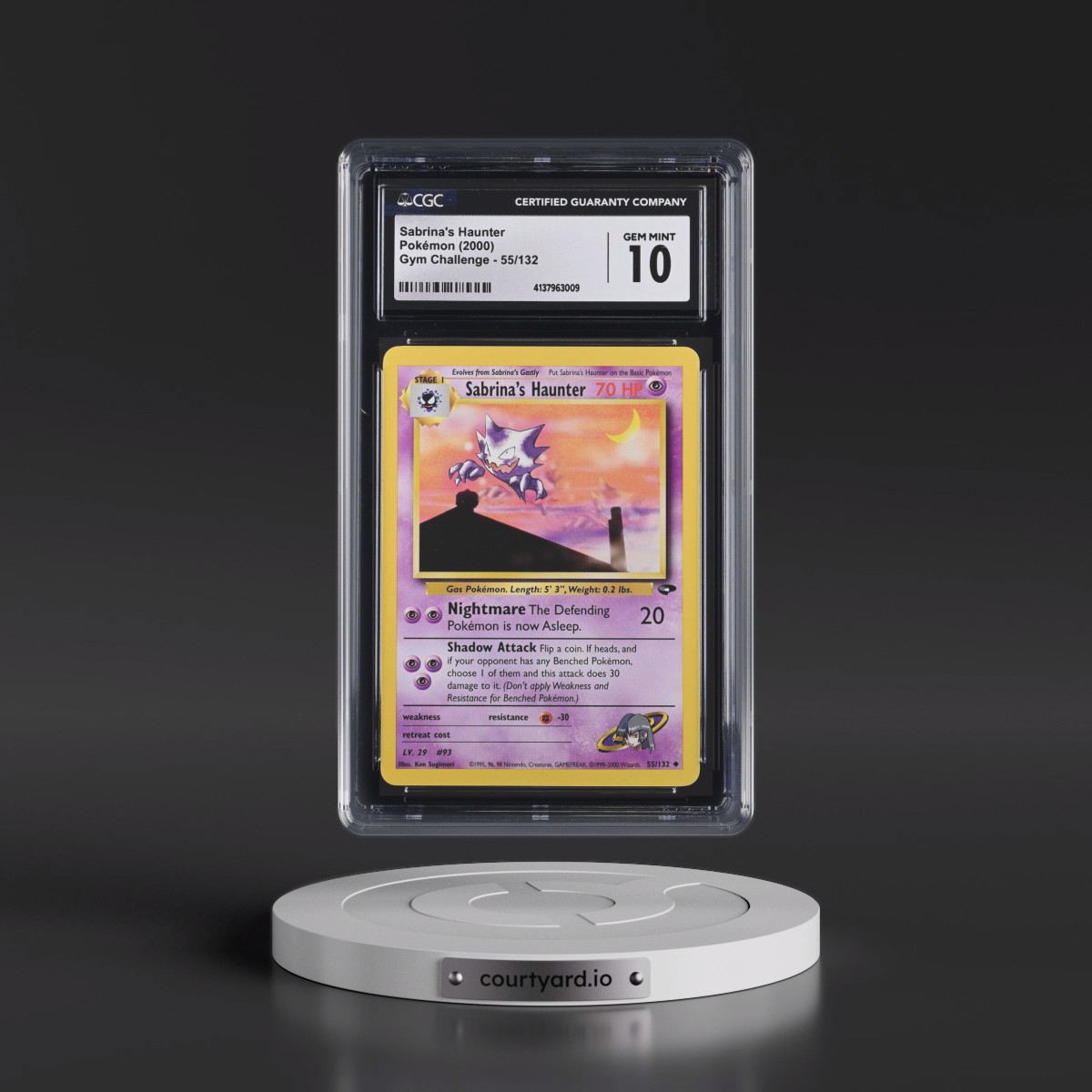 2000 Gym Challenge #55/132 Sabrina's Haunter (CGC 10 GEM MINT)