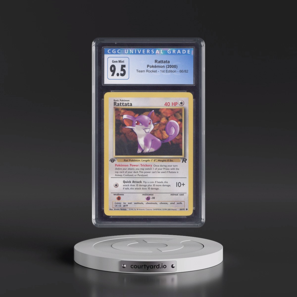 2000 Team Rocket #66/82 Rattata - 1st Edition 1st Edition (CGC 10 GEM MINT)