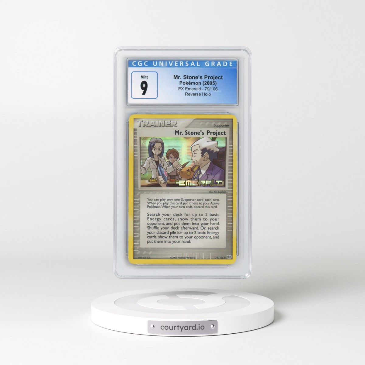 2005 EX Emerald #79/106 Mr. Stone's Project - Reverse Holo (CGC 9 MINT)