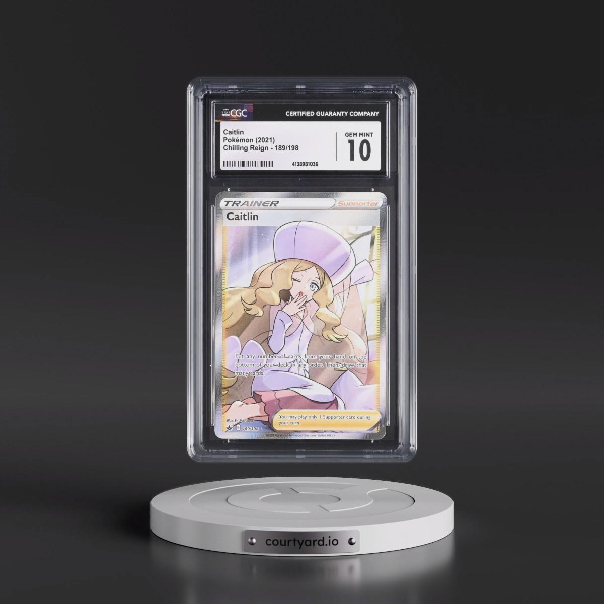 2021 Chilling Reign #189/198 Caitlin - Ultra Rare Holo (CGC 10 GEM MINT)