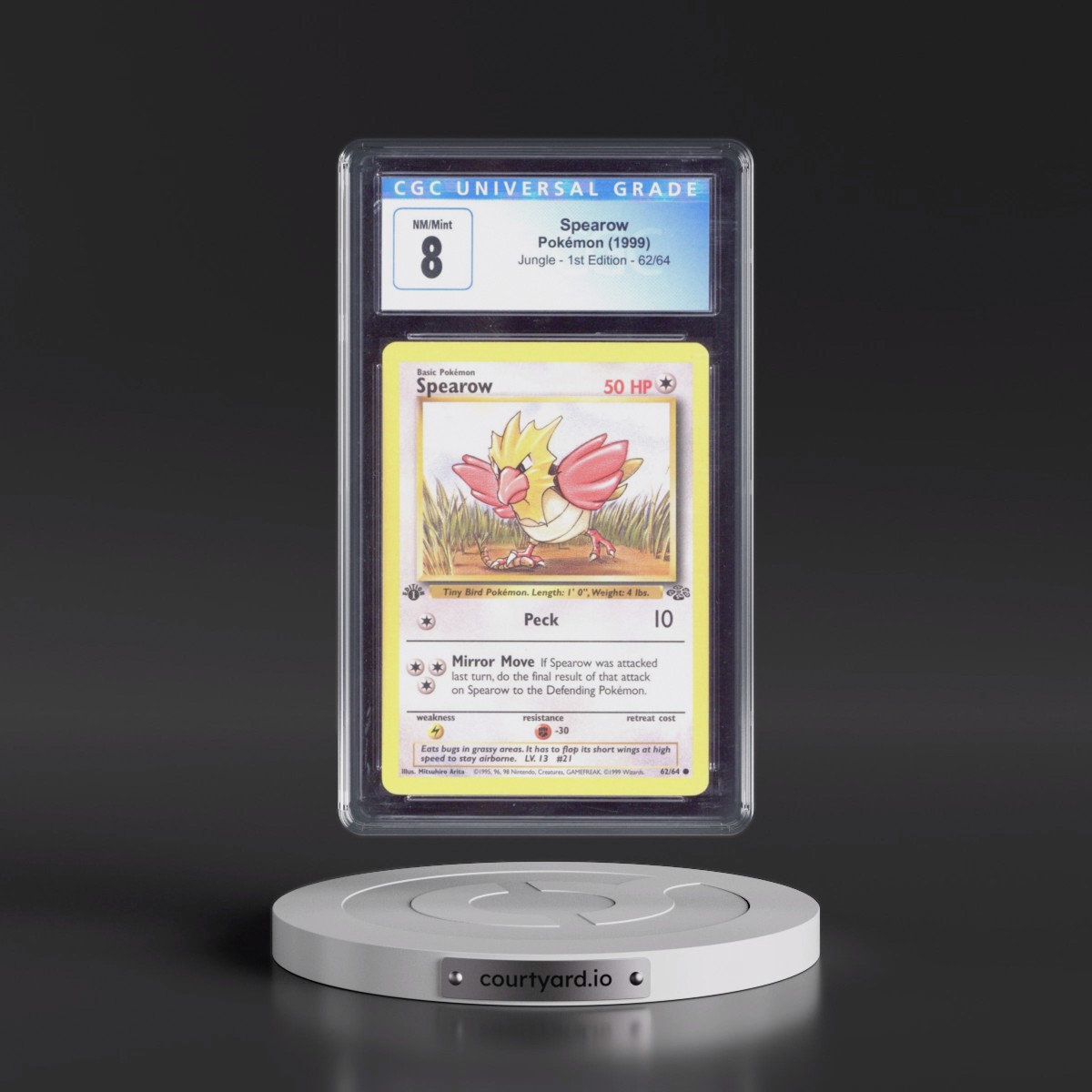 1999 Jungle #62/64 Spearow - 1st Edition 1st Edition (CGC 8 NM-MT)