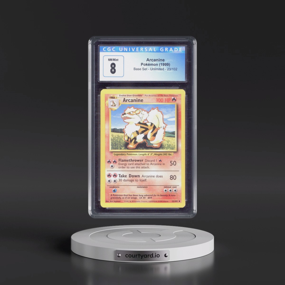1999 Base Set #23/102 Arcanine (CGC 8 NM-MT)