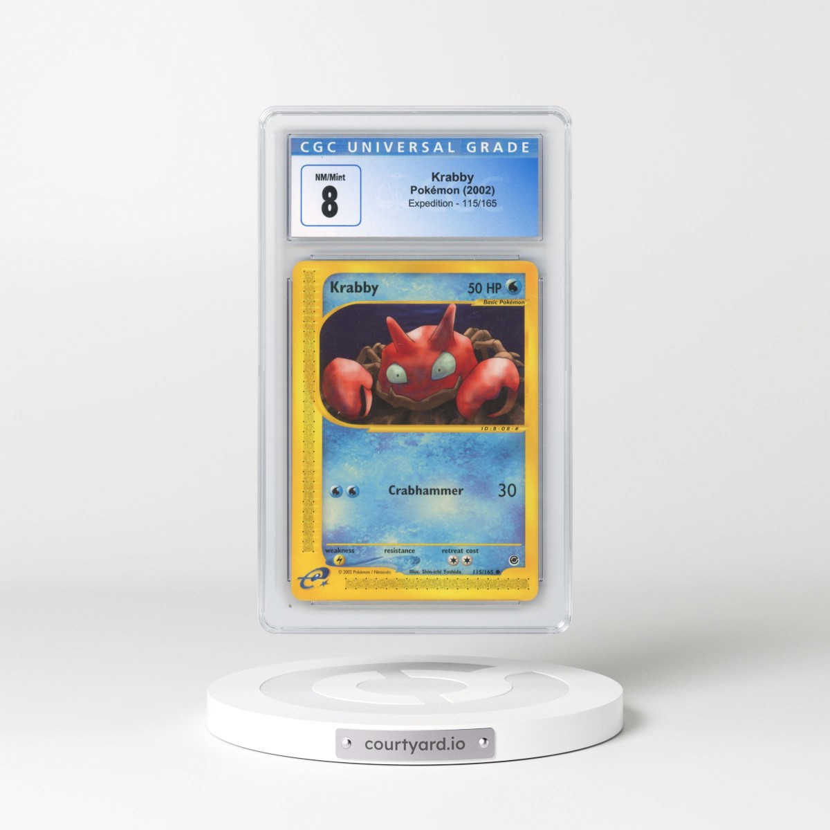 2002 Expedition #115/165 Krabby (CGC 8 NM-MT)
