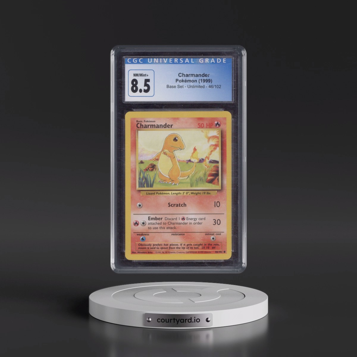 1999 Base Set #46/102 Charmander (CGC 8.5 NM-MT+)