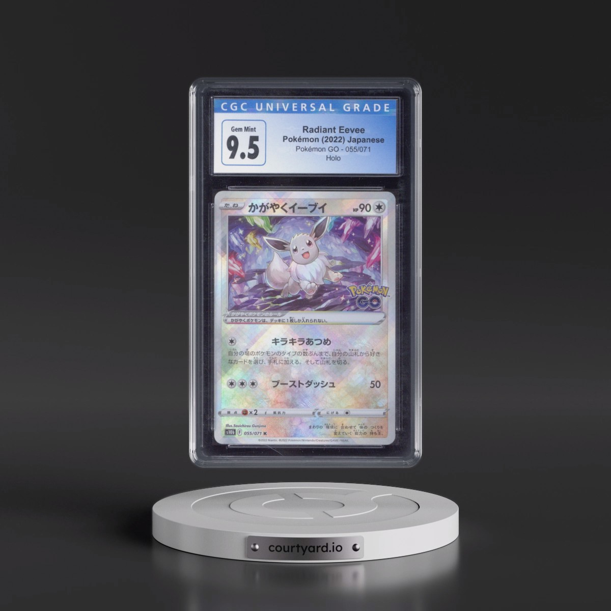 2022 Pokémon GO #055/071 Radiant Eevee - Holo (CGC 10 GEM MINT)
