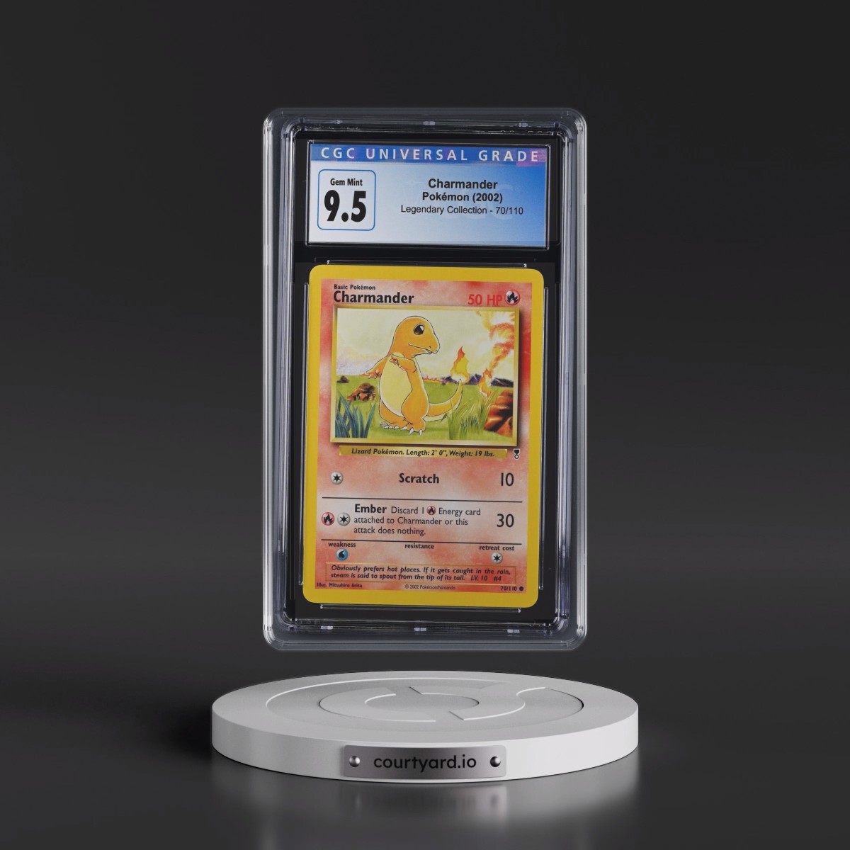 2002 Legendary Collection #70/110 Charmander (CGC 10 GEM MINT)