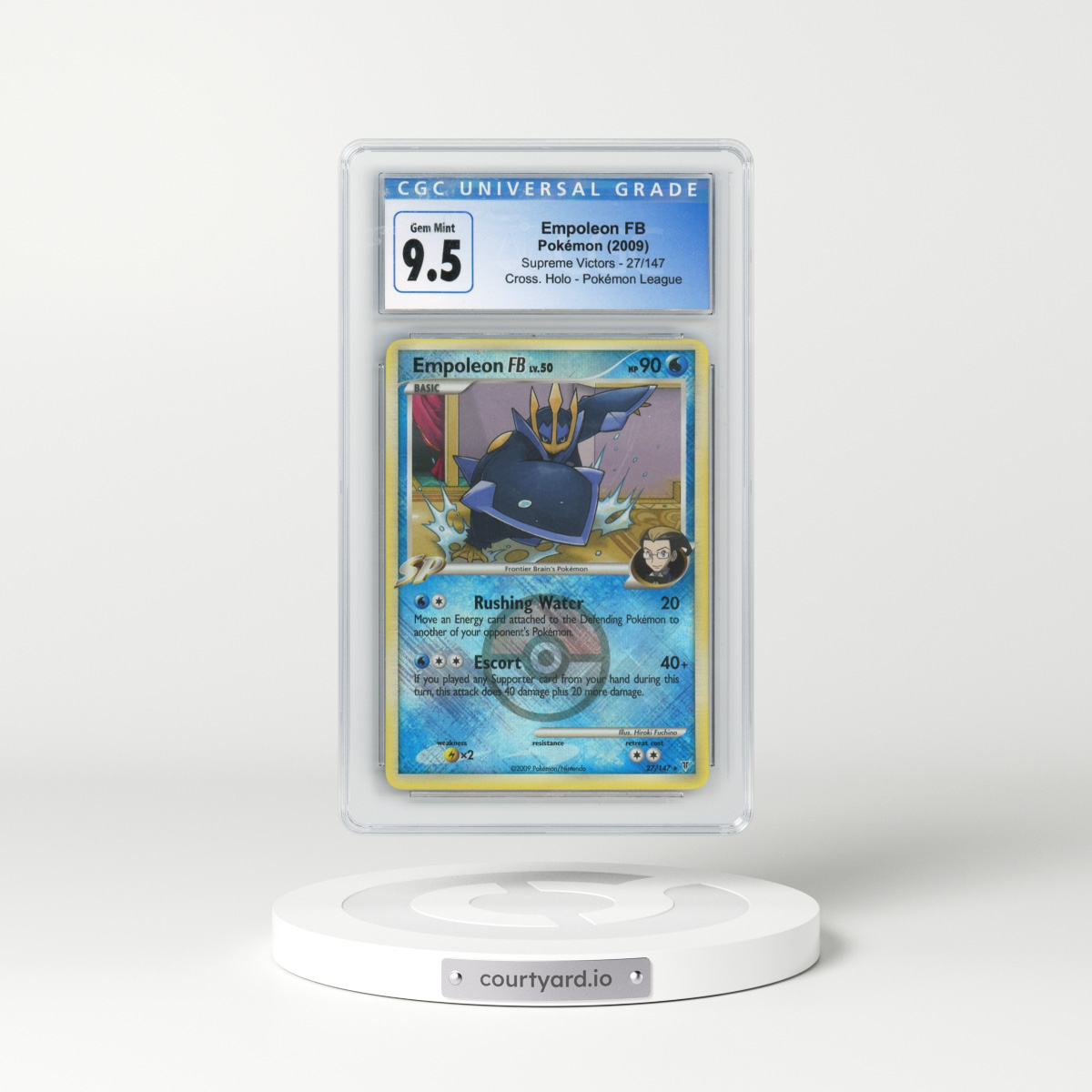 2009 Supreme Victors #27/147 Empoleon FB - Crosshatch Holo (Cross. Holo) Pokémon League (CGC 10 GEM MINT)