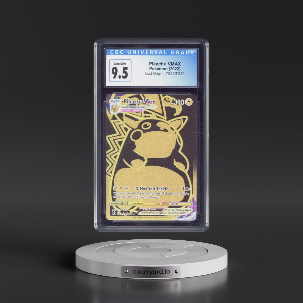 2022 Lost Origin #TG29/TG30 Pikachu VMAX - Trainer Gallery Holo (CGC 10 GEM MINT)
