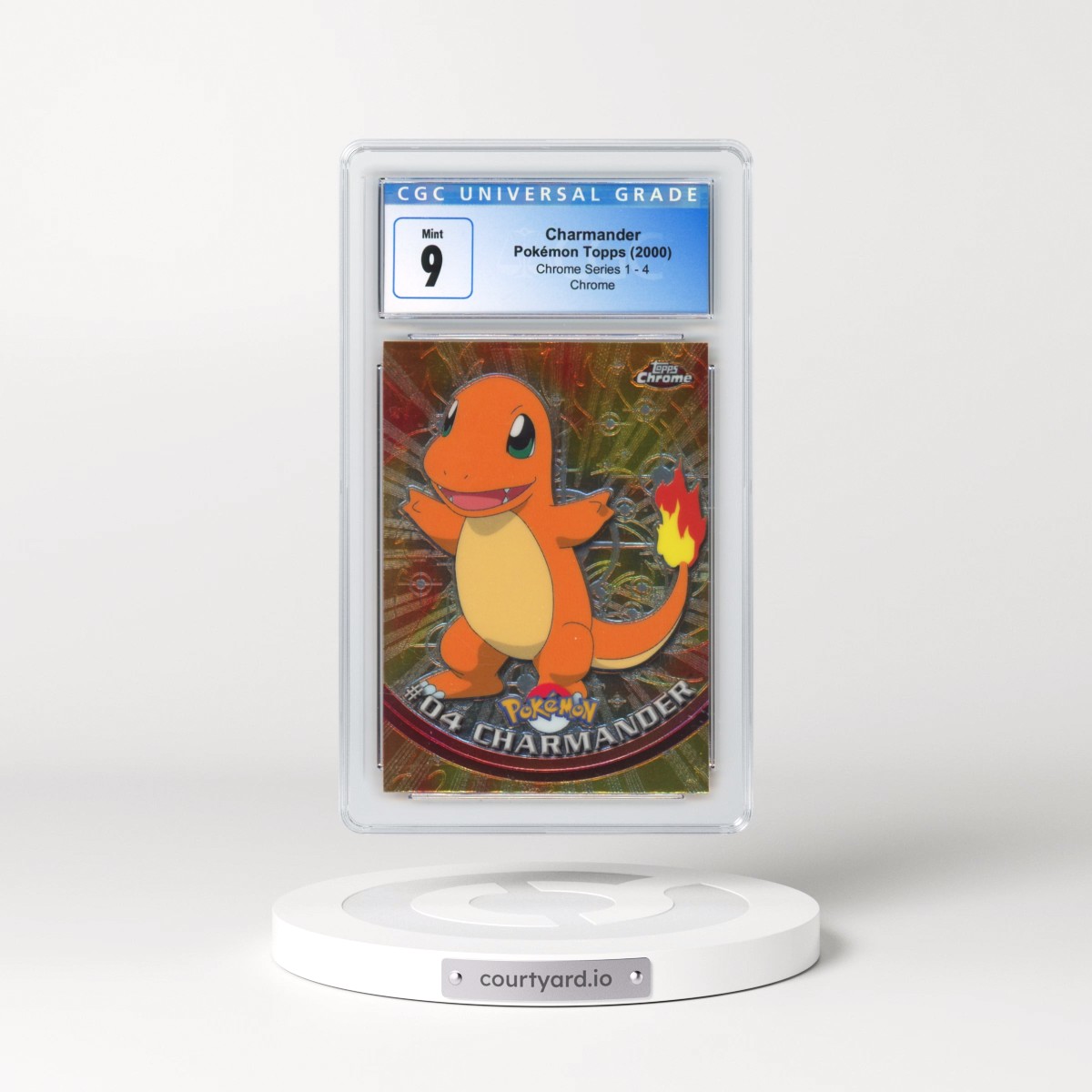 2000 Chrome Series 1 #4 Charmander - Chrome (Topps Chrome Stamp on Front of Card) (CGC 9 MINT)
