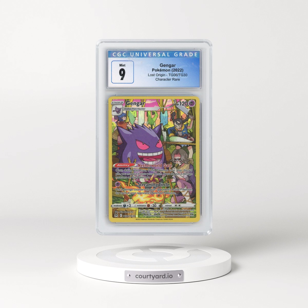 2022 Lost Origin #TG06/TG30 Gengar - Trainer Gallery Holo (CGC 9 MINT)