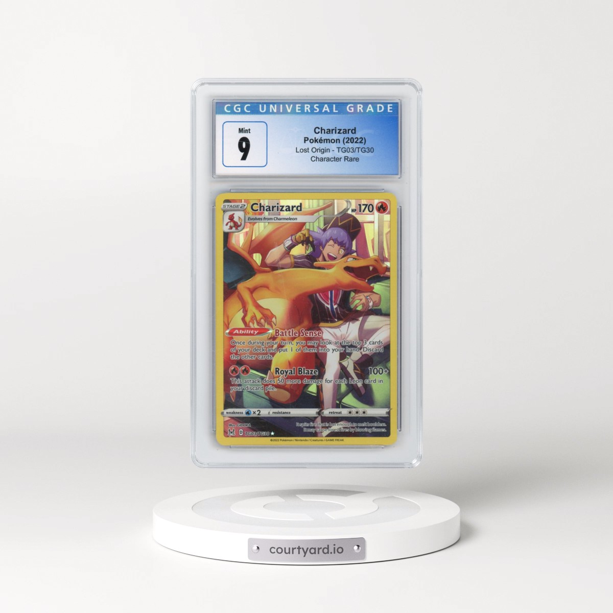 2022 Lost Origin #TG03/TG30 Charizard - Trainer Gallery Holo (CGC 9 MINT)
