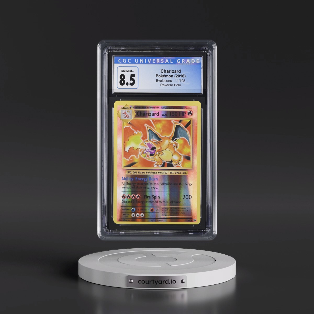 2016 Evolutions #11/108 Charizard - Reverse Holo (CGC 8.5 NM-MT+)