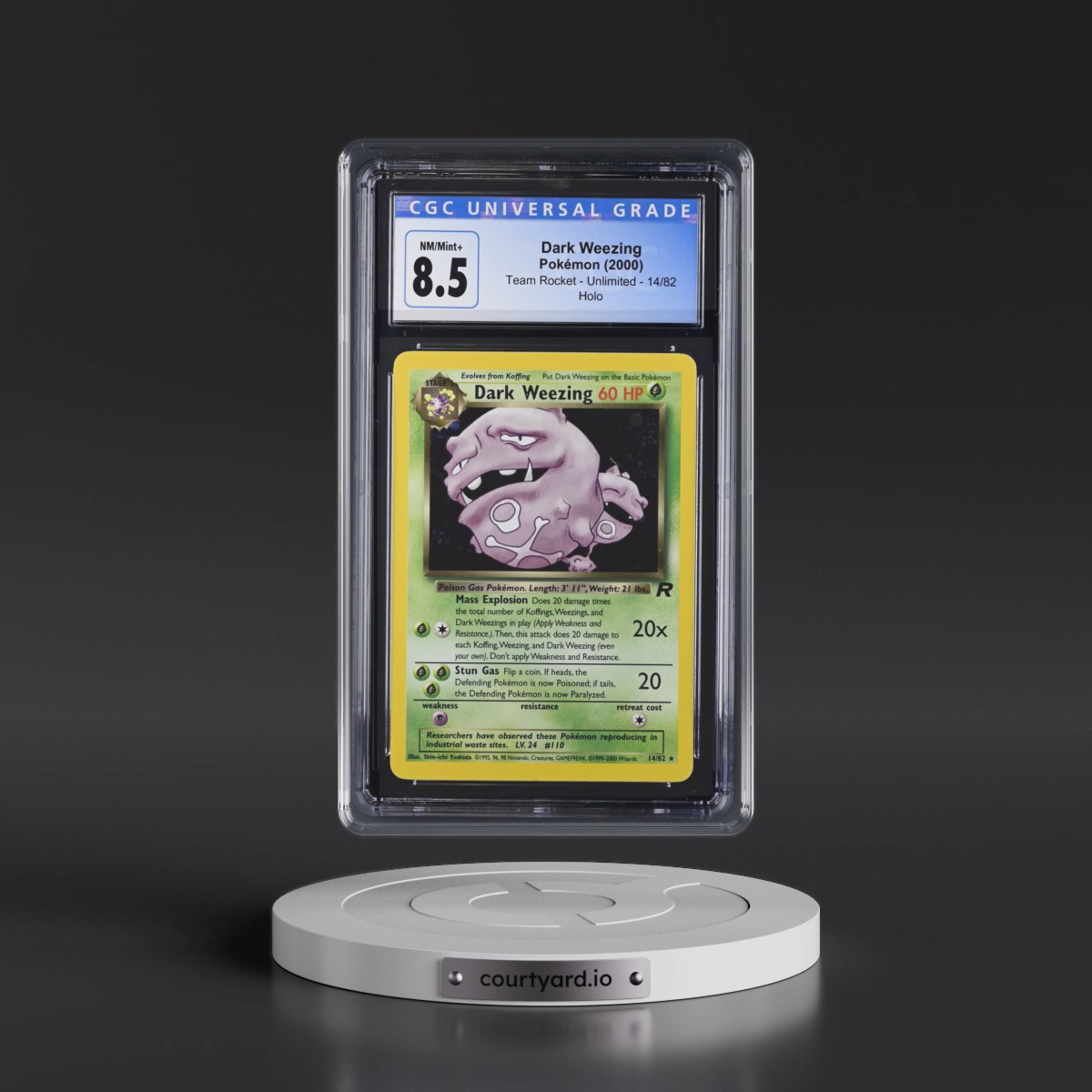 1999 Team Rocket #14/82 Dark Weezing - Holo (CGC 8.5 NM-MT+)