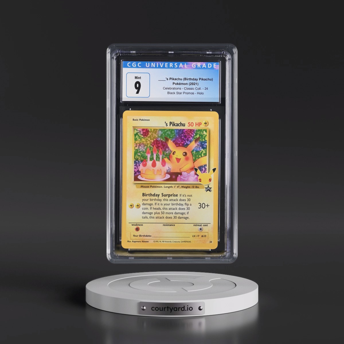 2021 Celebrations - Classic Collection #24 ____'s Pikachu - Black Star Promos Holo (CGC 9 MINT)