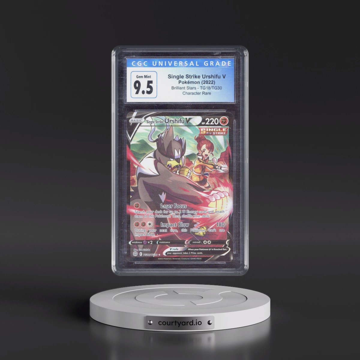 2022 Brilliant Stars #TG18/TG30 Single Strike Urshifu V - Trainer Gallery Holo (CGC 10 GEM MINT)
