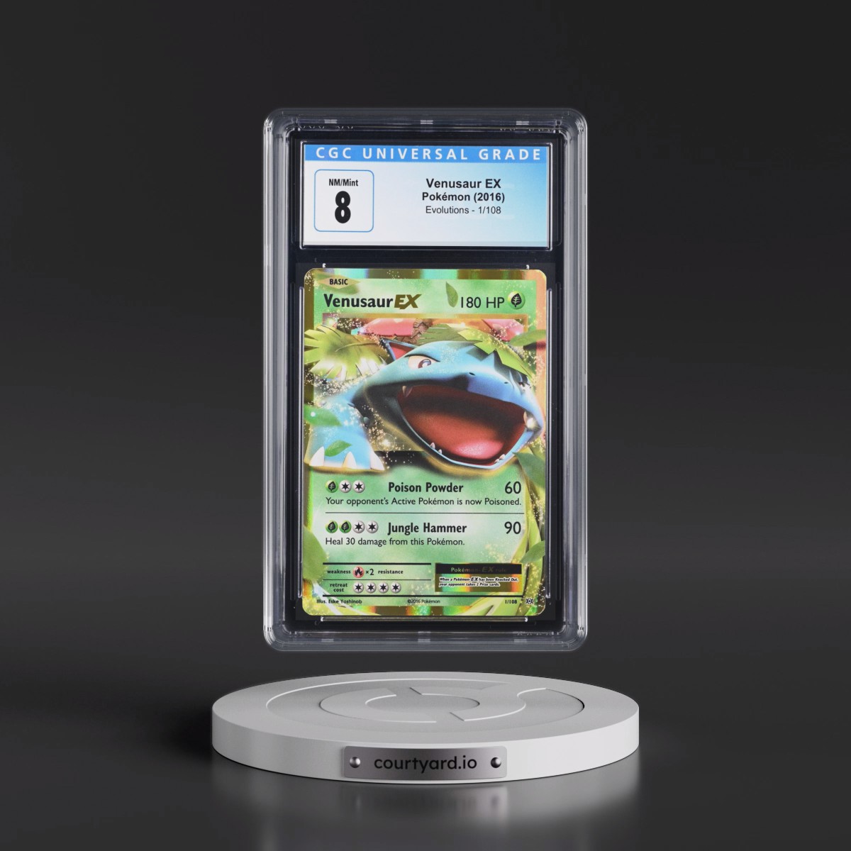 2016 Evolutions Venusaur EX - Holo #1/108 CGC 8