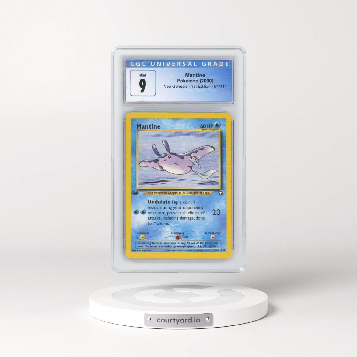 2000 Neo Genesis #64/111 Mantine - 1st Edition (CGC 9 MINT)
