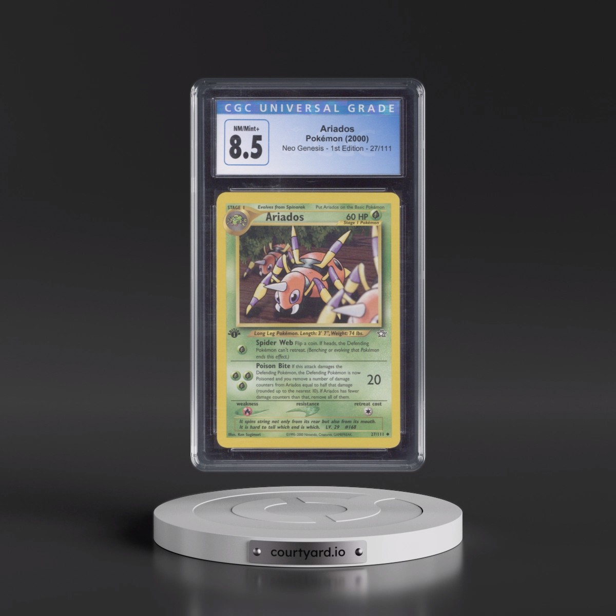 2000 Neo Genesis #27/111 Ariados - 1st Edition (CGC 8.5 NM-MT+)
