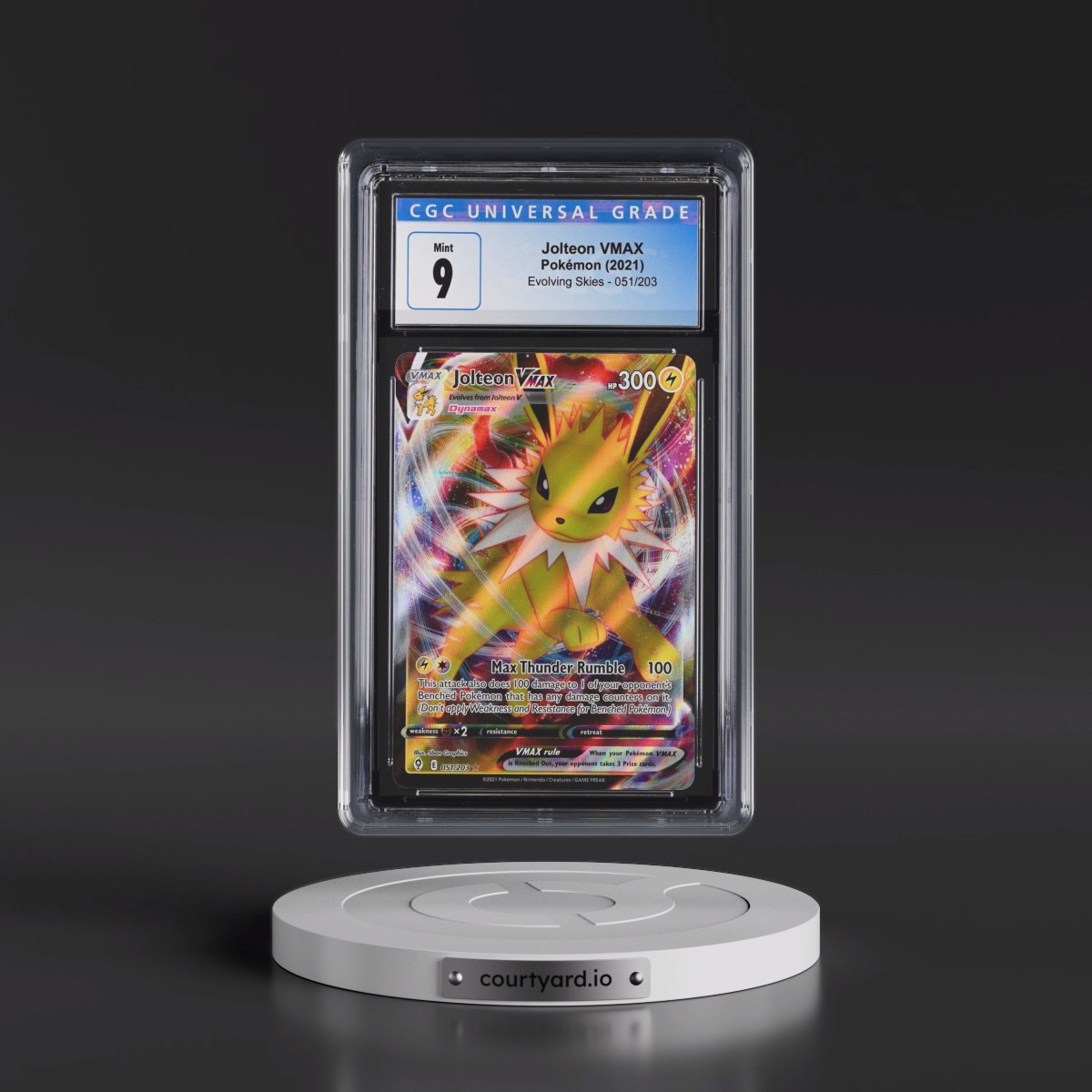 2021 Evolving Skies #051/203 Jolteon VMAX - Holo (CGC 9 MINT)